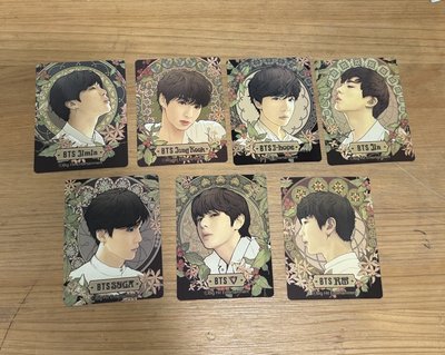 BTS 冷萃黑咖啡 插畫收藏卡 貼紙 （