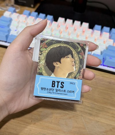 BTS 冷萃黑咖啡 插畫收藏卡 貼紙 （