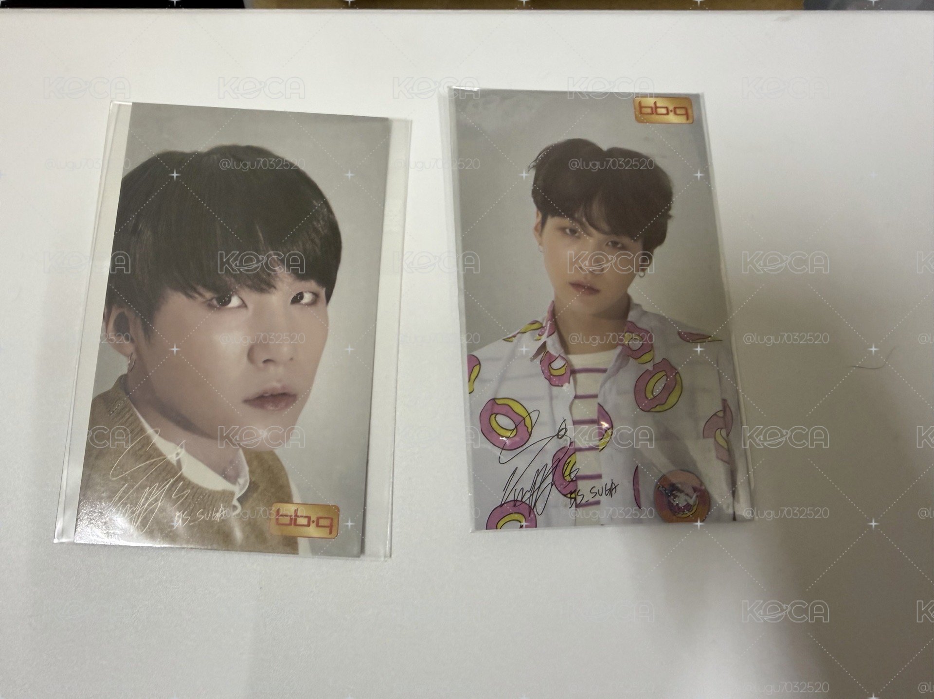 BTS SUGA BBQ 代言小卡