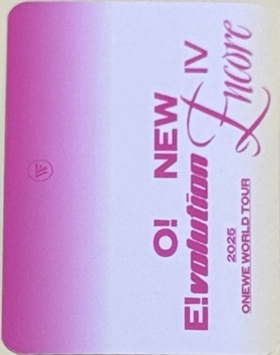 孫東明 DONGMEONG ONEWE演唱會入場卡