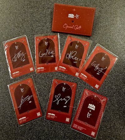 IVE×Papa Johns聯名小卡全套 官方周邊