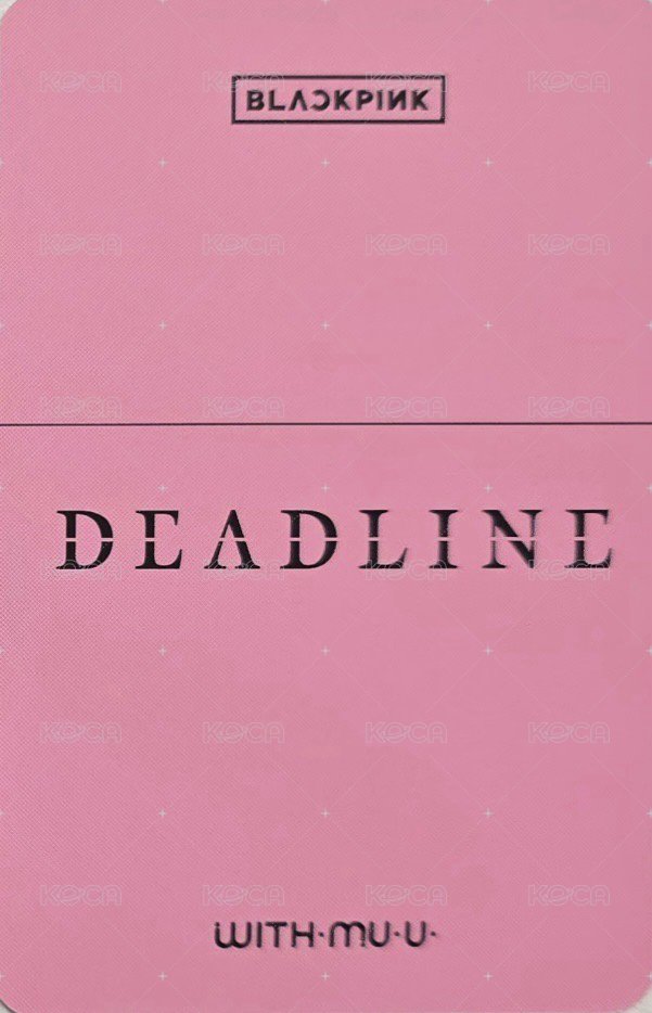 DEADLINE wm 特典卡  背面