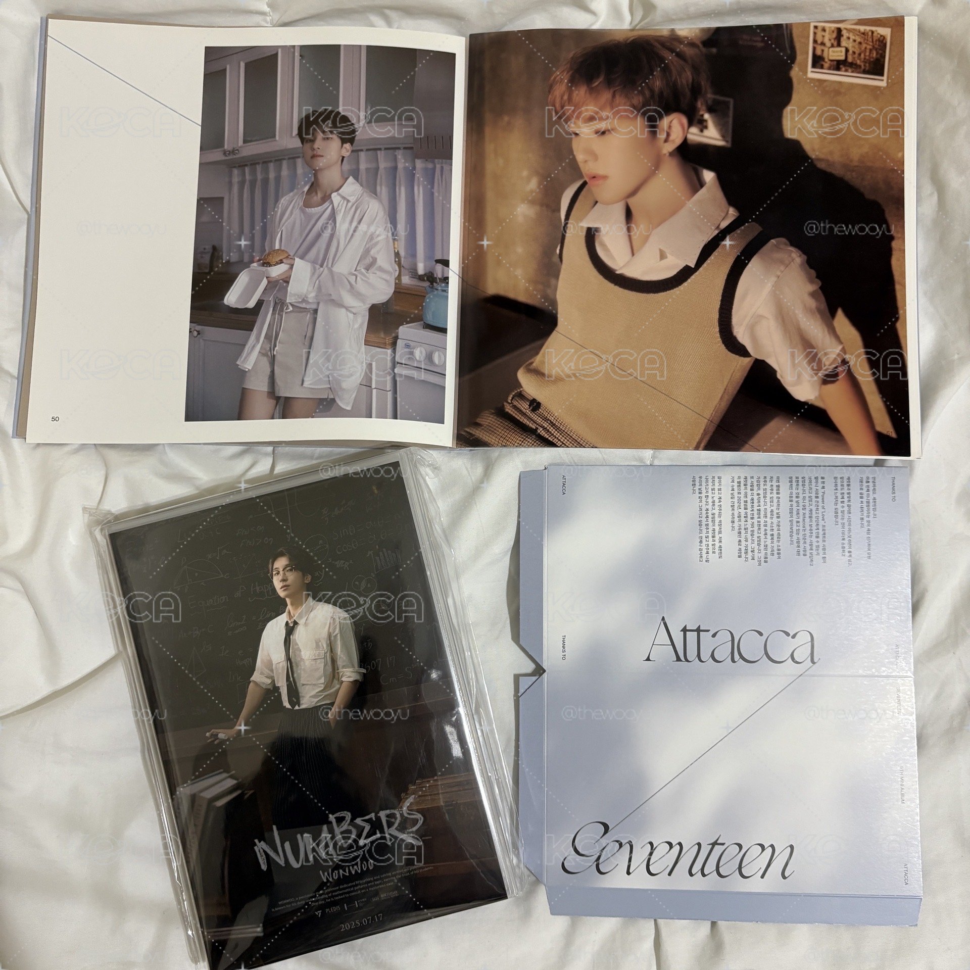 Seventeen Wonwoo圓佑2025生日禮盒全新未拆+OP1泡隊寫真+榮透卡 