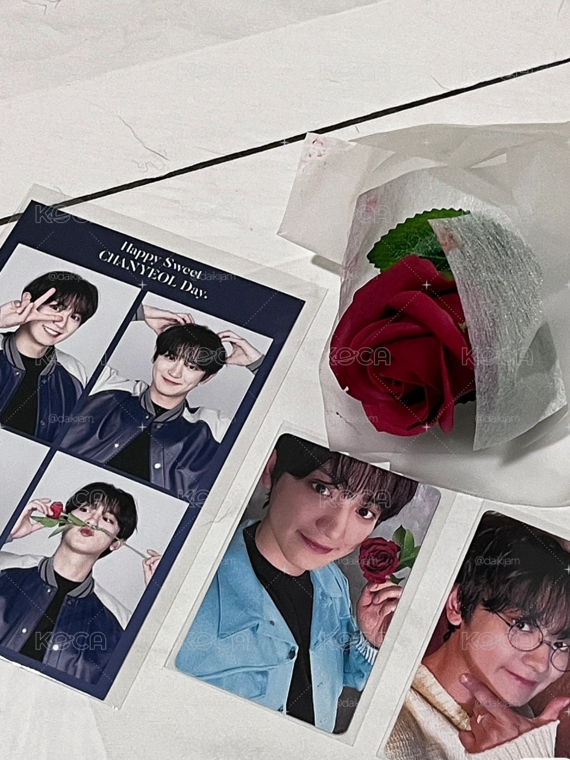 朴燦烈chanyeol 2023生日會入場卡/退場卡/人生四格🌹