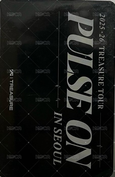 TREASURE TOUR [PULSE ON] IN SEOUL   入場卡 / 場限卡  背面