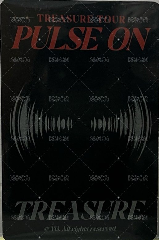 TREASURE TOUR [PULSE ON] IN SEOUL   場周 滿額卡  背面