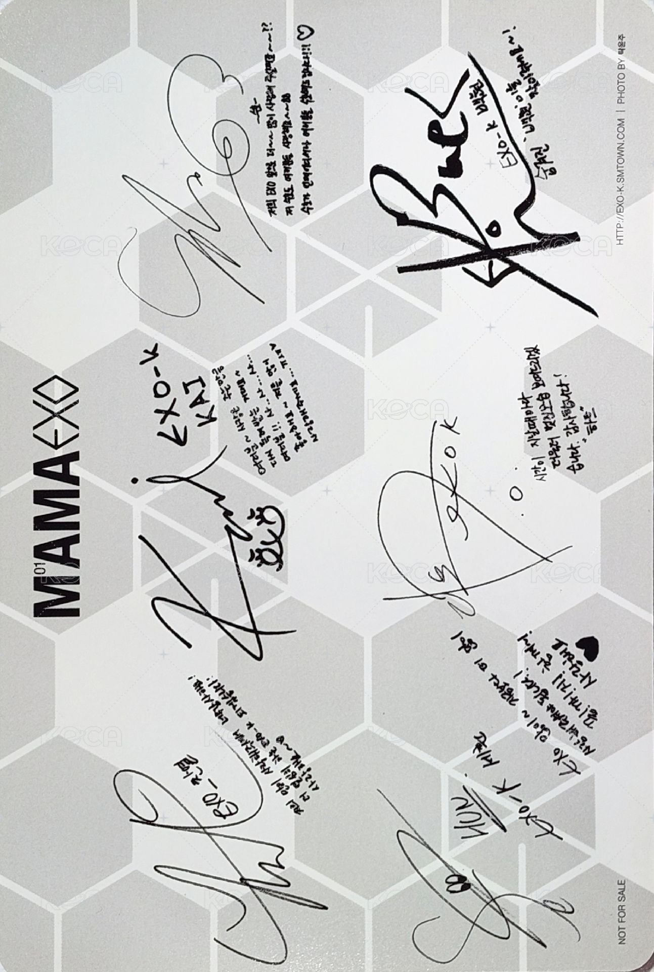 MAMA 專輯卡  背面