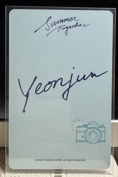 25夏日隨機小卡💙崔然竣YEONJUN