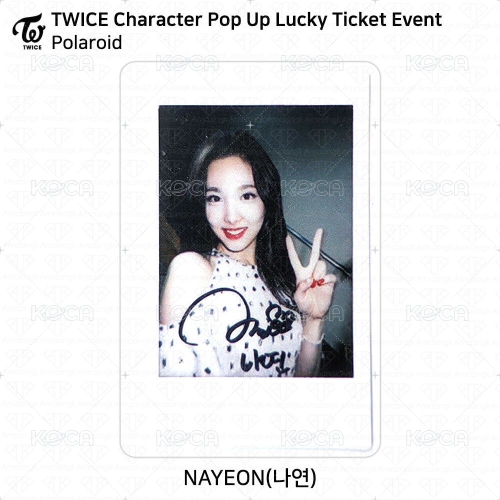 Pop up store第1弹Nayeon Trucker 滿額卡 拍立得 背面