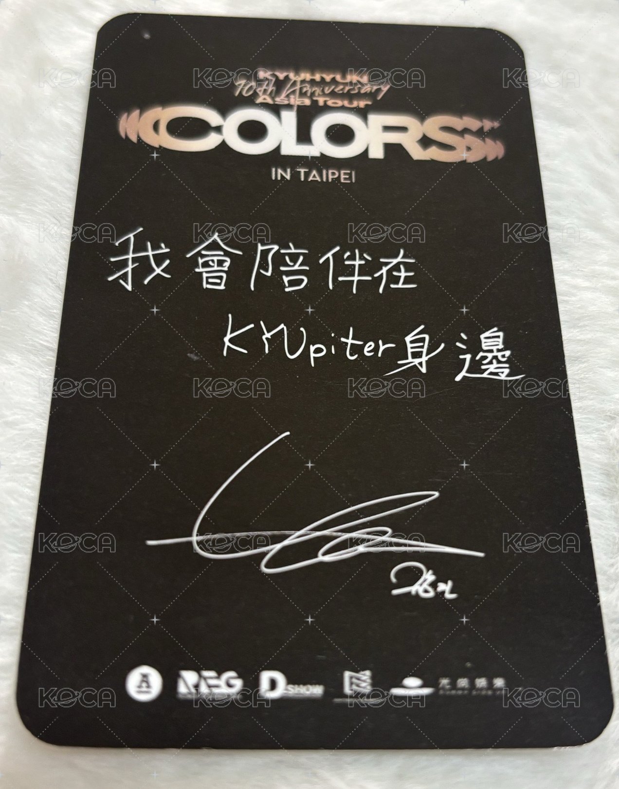 solo亞巡’COLORS’ 台北場 day2 入場卡 入場卡 / 場限卡  背面