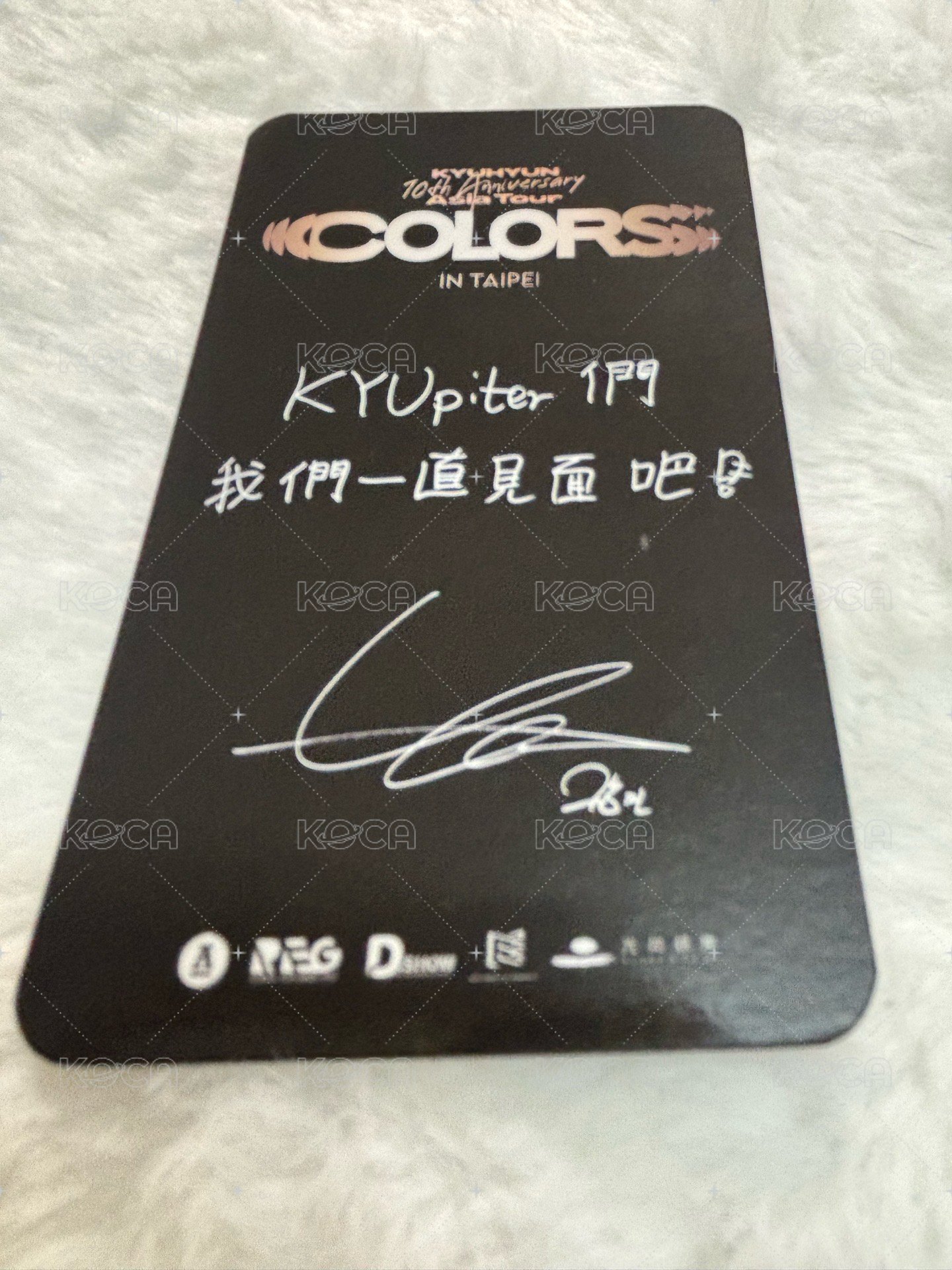 solo亞巡’COLORS’ 台北場 day2 入場卡 入場卡 / 場限卡  背面