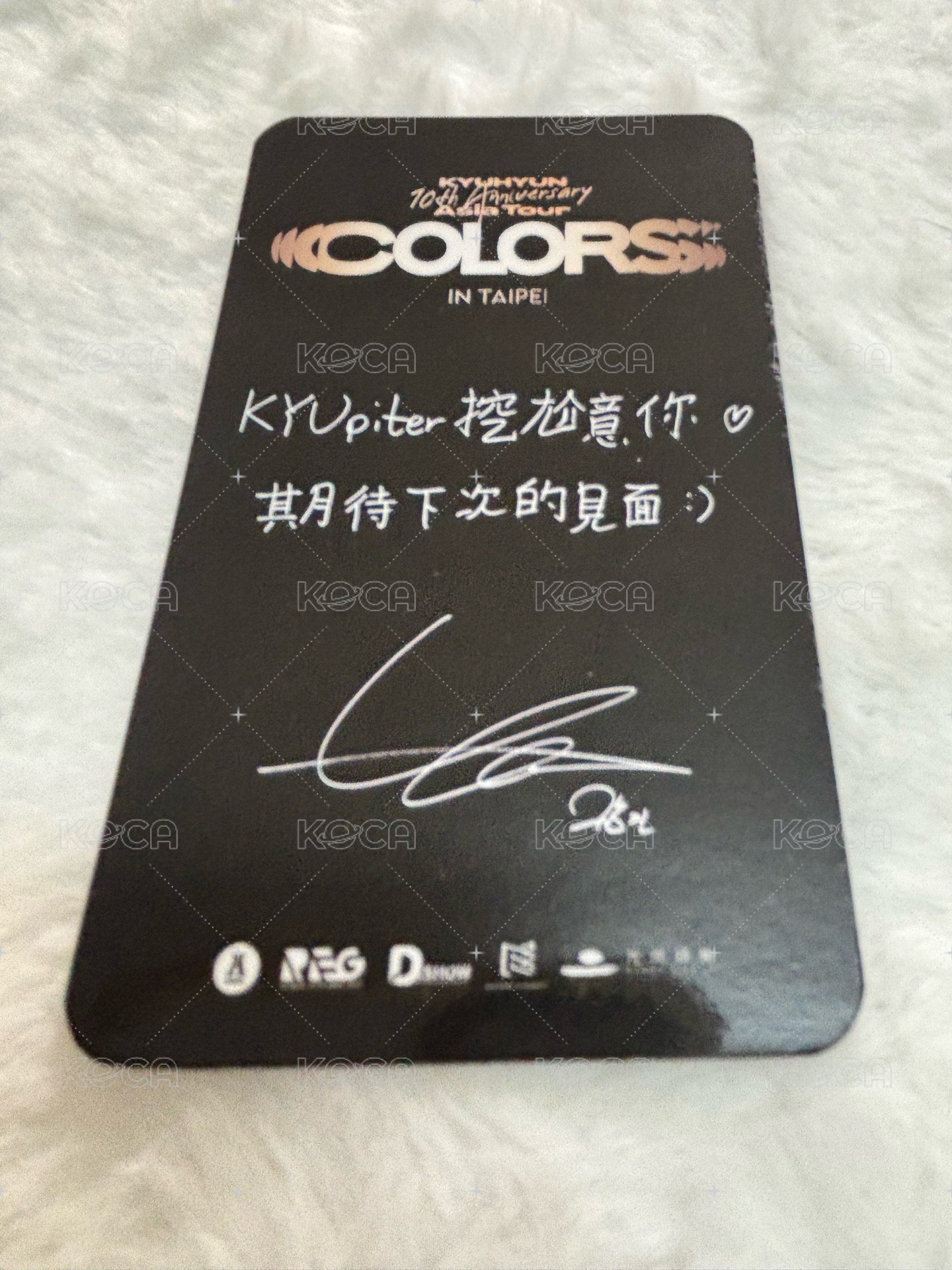 solo亞巡’COLORS’ 台北場 day2 入場卡 入場卡 / 場限卡  背面