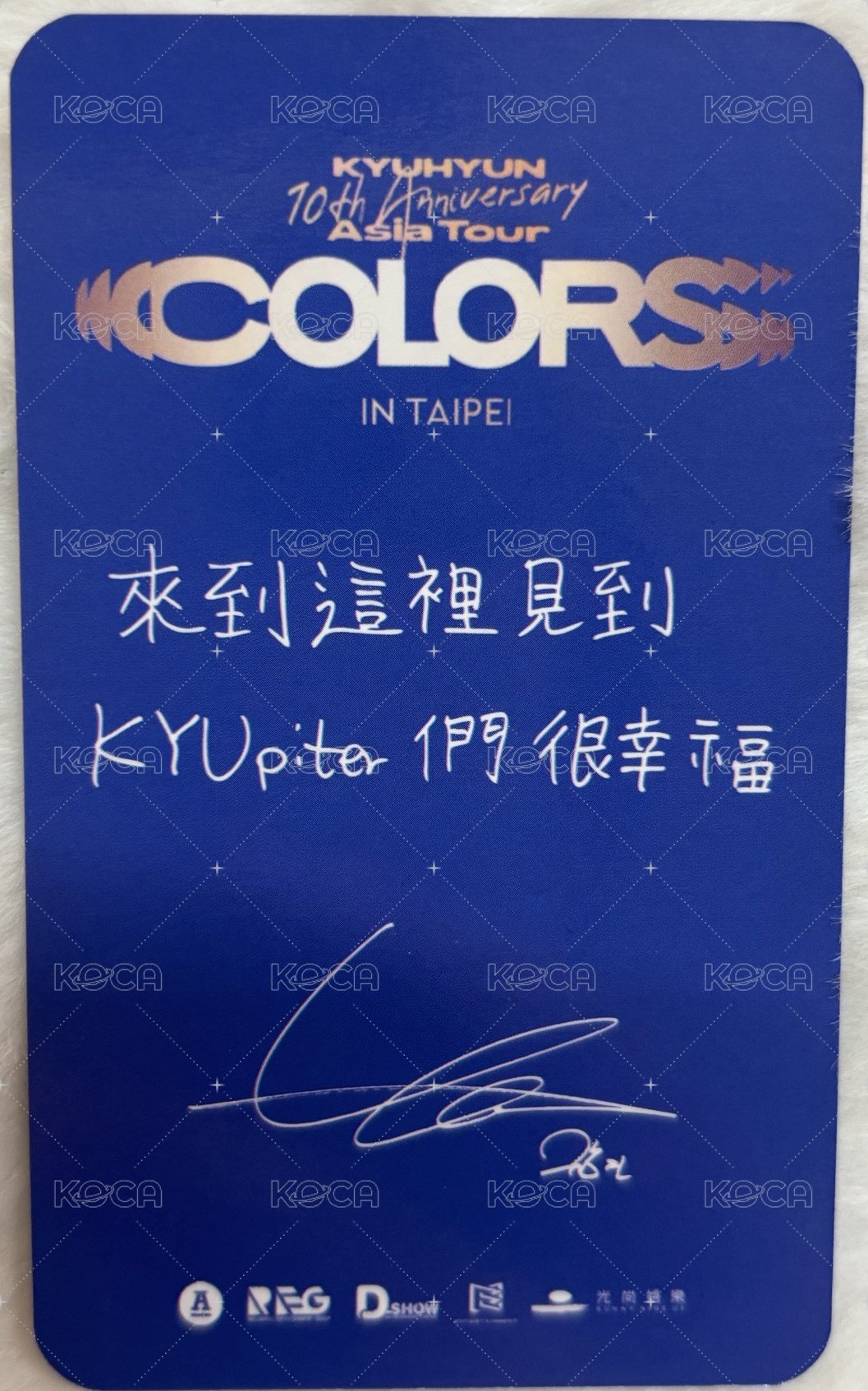 solo亞巡’COLORS’ 台北場 day1 入場卡 入場卡 / 場限卡  背面