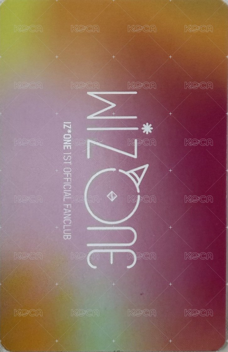 WIZ*ONE 1期會員 會員禮卡 團卡 背面