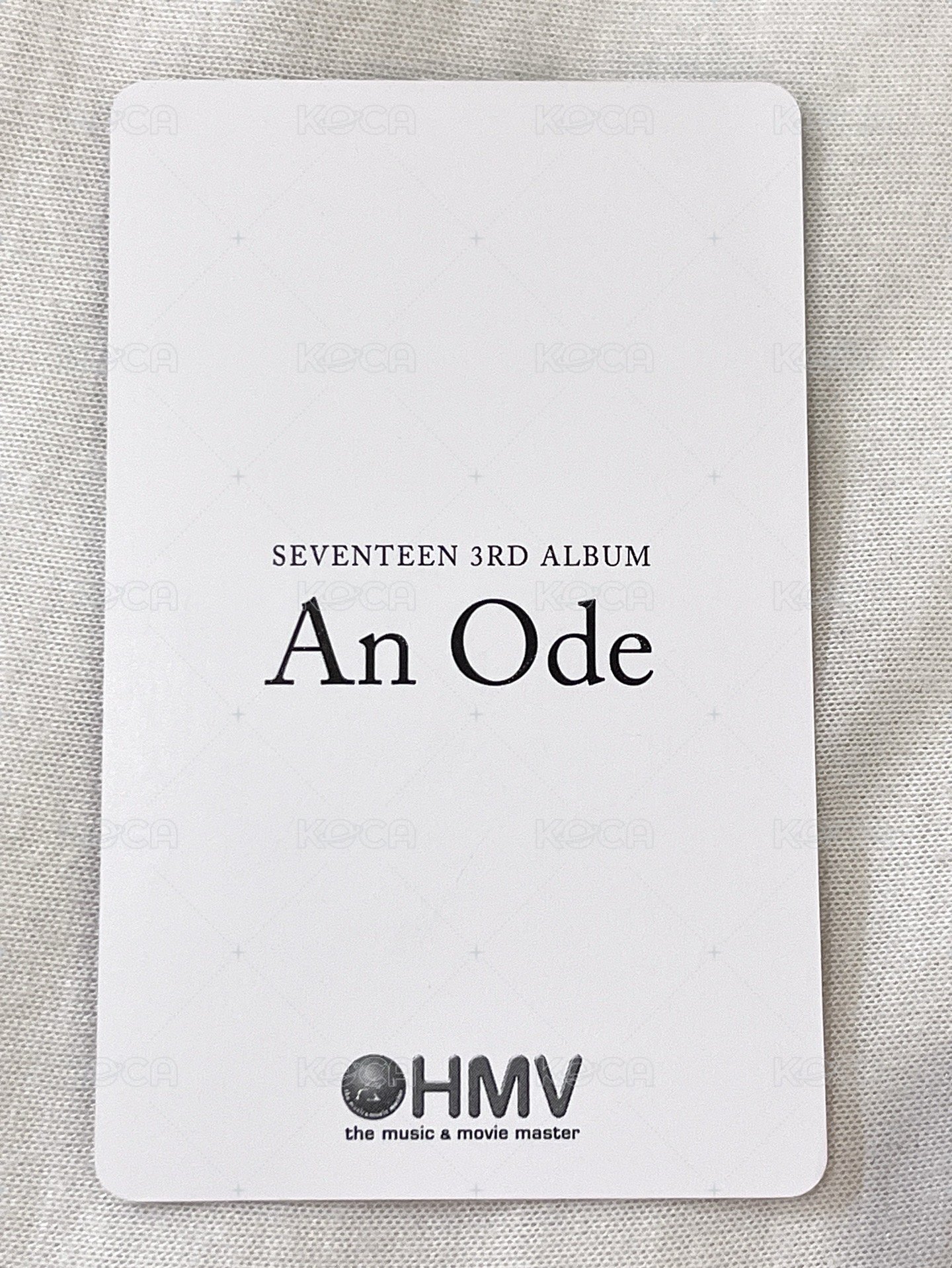 正三 hmv 特典卡  背面