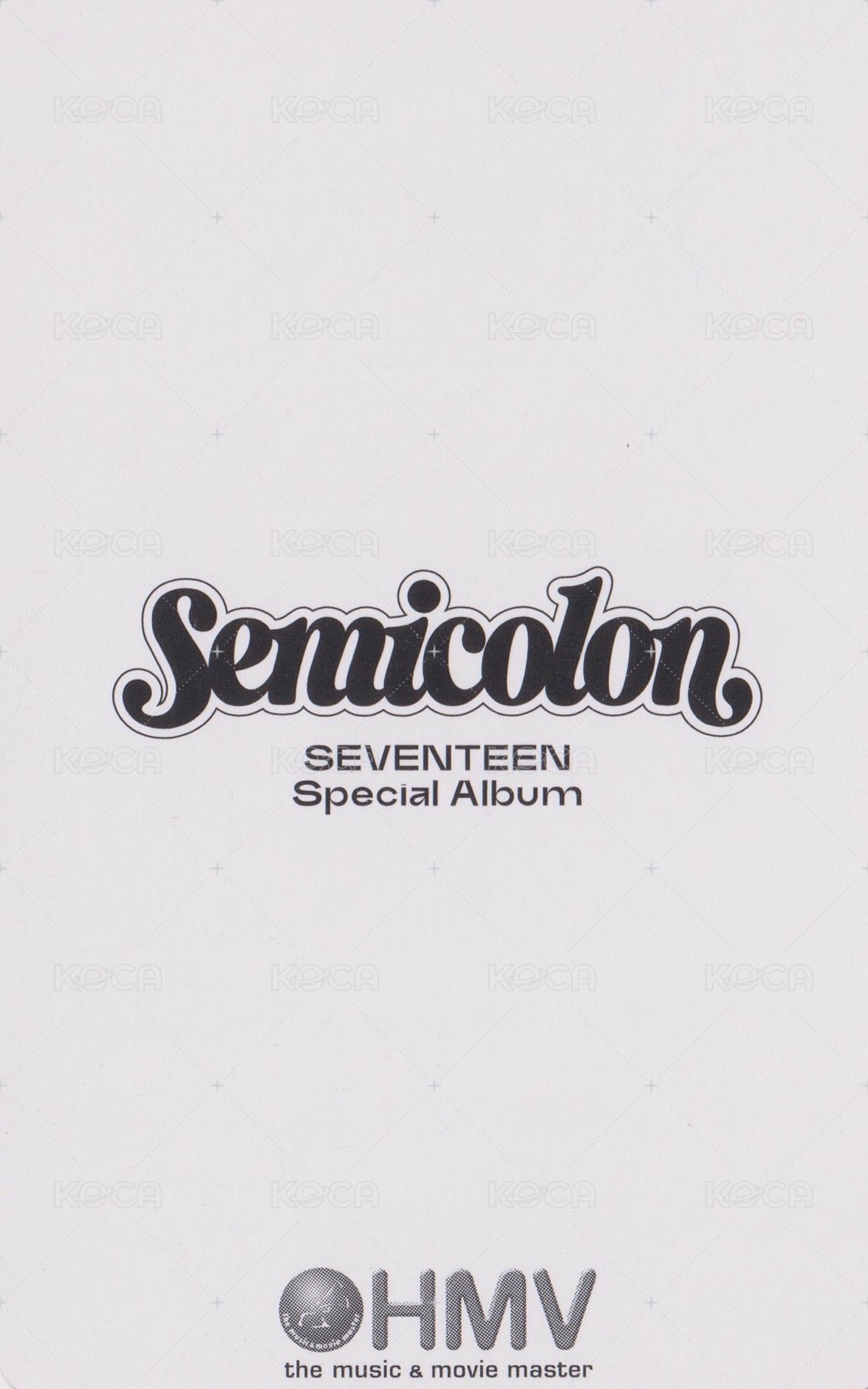 特二 hmv 特典卡  背面