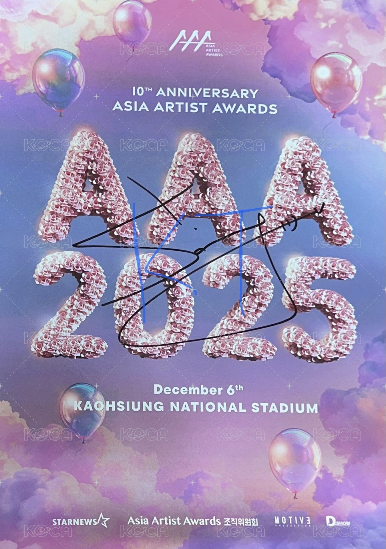 海報 AAA簽名海報 背面