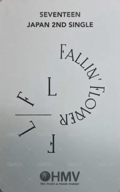 落花 hmv 特典卡  背面