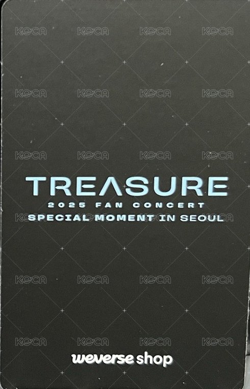 25首爾Fan Concert   場週專輯 特典卡  背面