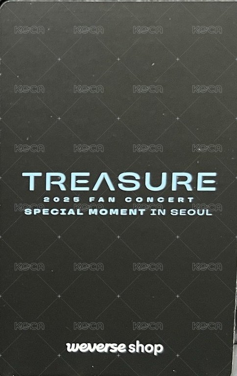 25首爾Fan Concert   場週專輯 特典卡  背面