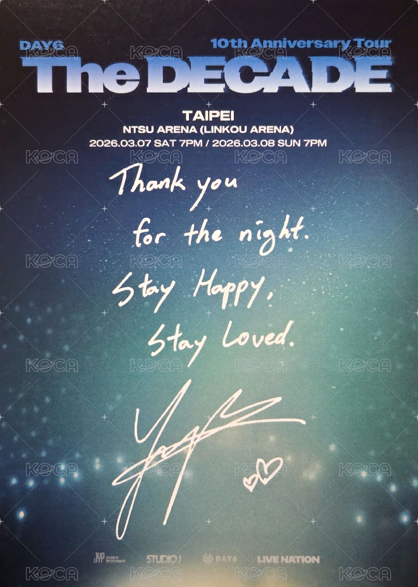 10週年 台北入場 明信片  背面