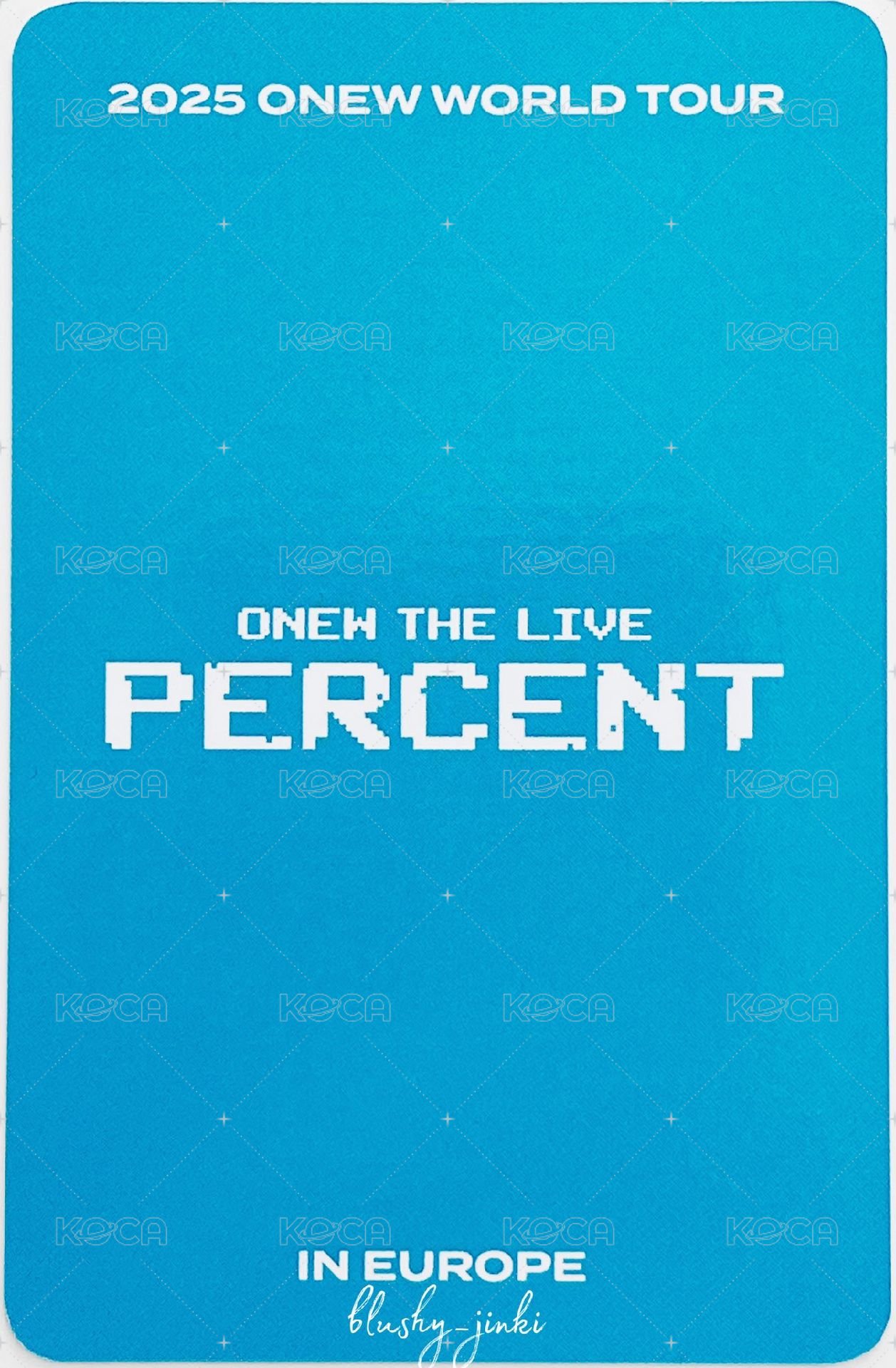 Percent 世巡 巴黎 入場卡 / 場限卡  背面