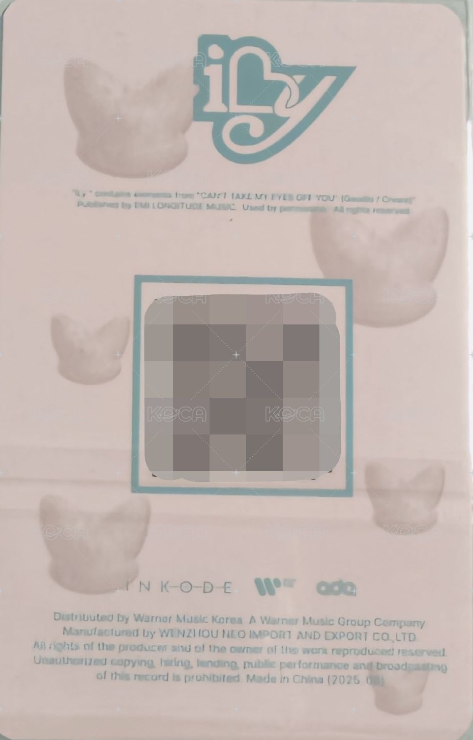 iLy 專輯卡  背面