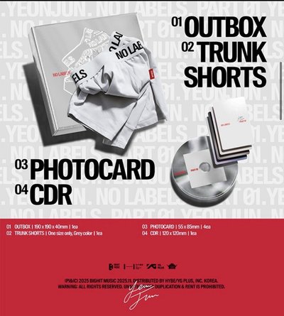 崔然竣 NO LABELS: PART 01(Trunk Shorts Ver.) 日版含特典 (非現貨)