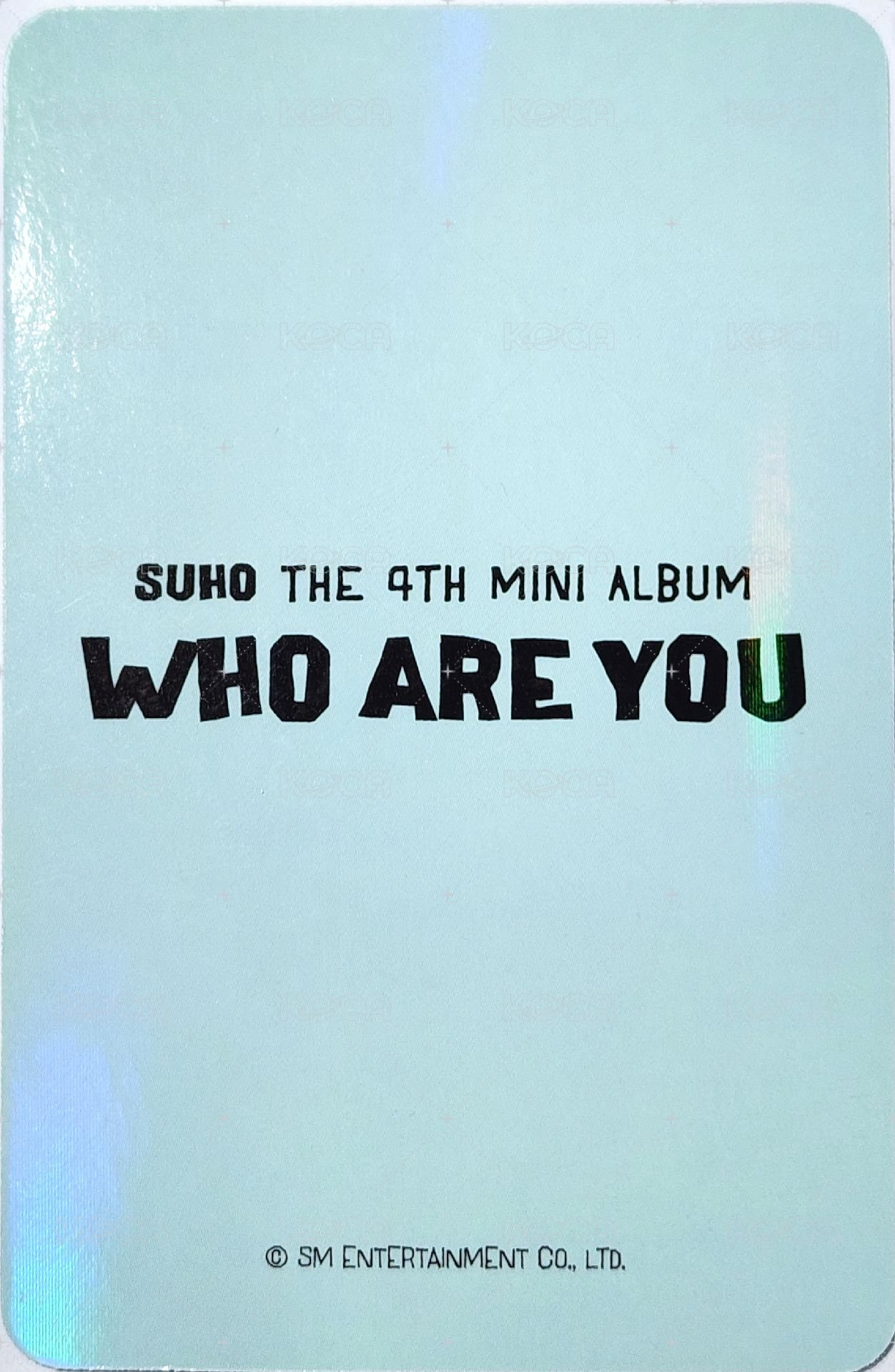 Who Are You hottracks 特典卡  背面