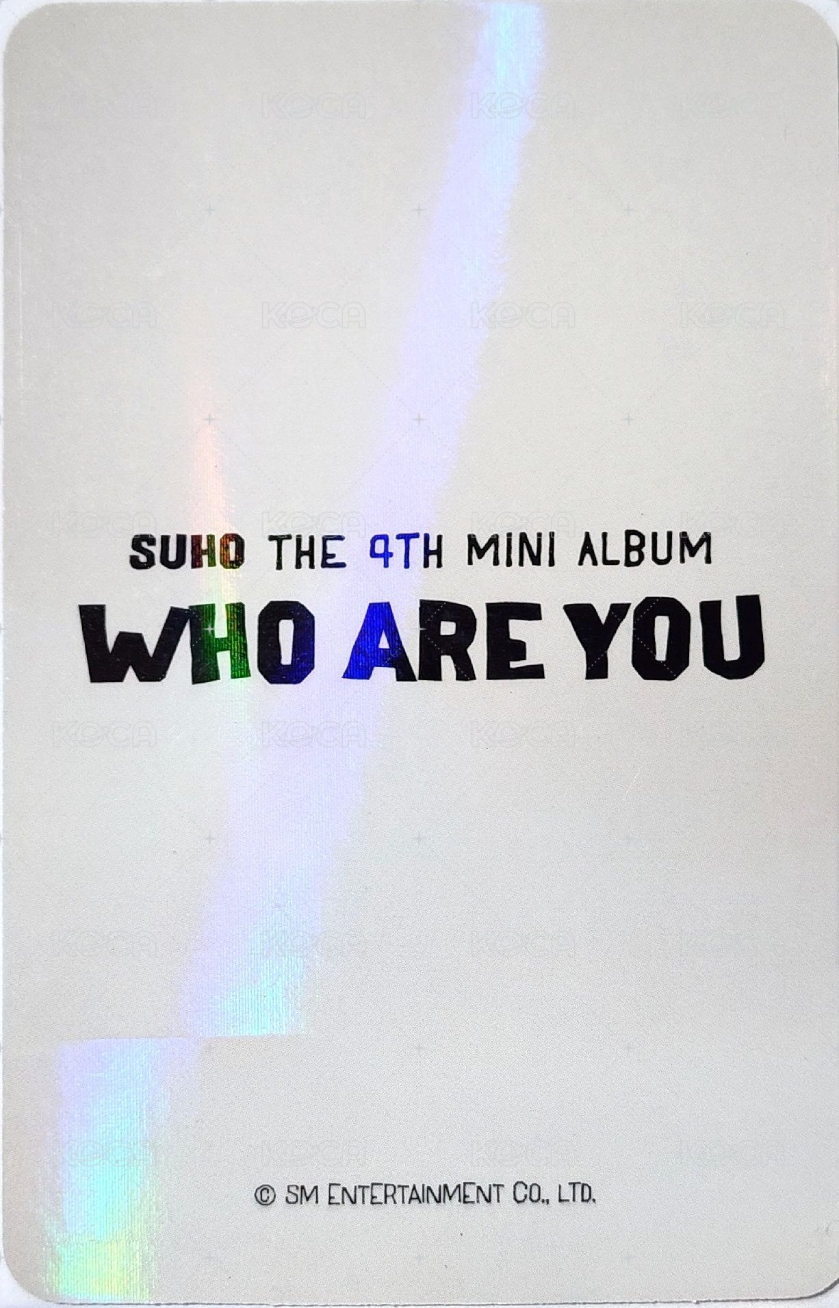 Who Are You hottracks 特典卡  背面