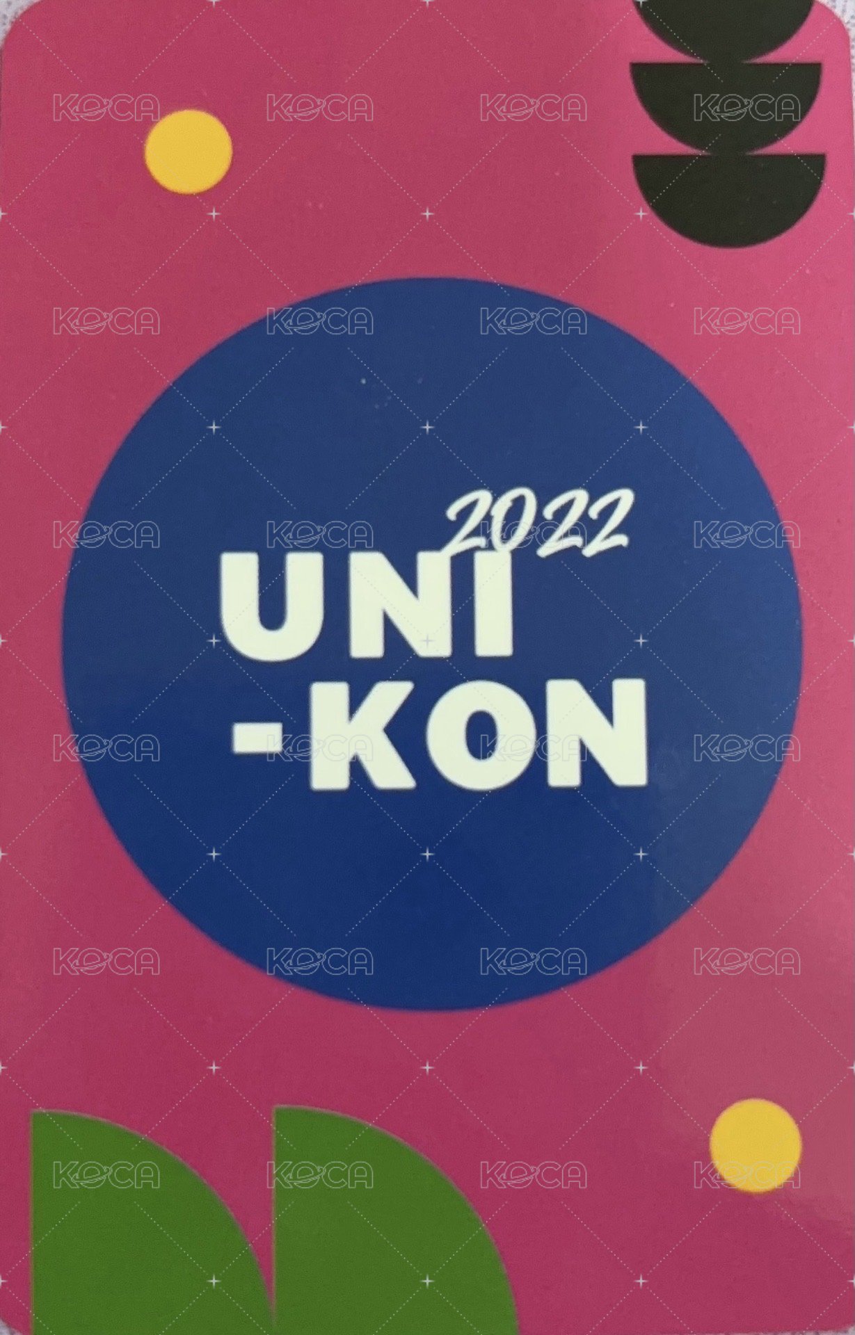 2022 UNI-KON 入場卡 / 場限卡  背面