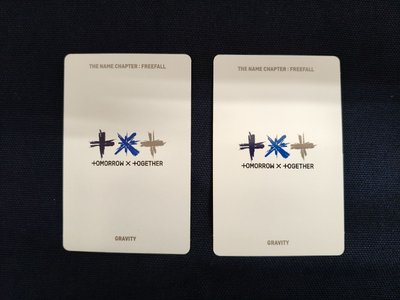 TXT 正規三輯 FREEFALL 單封 Gravity版 小卡 然竣 杋圭 圖上兩張一起售