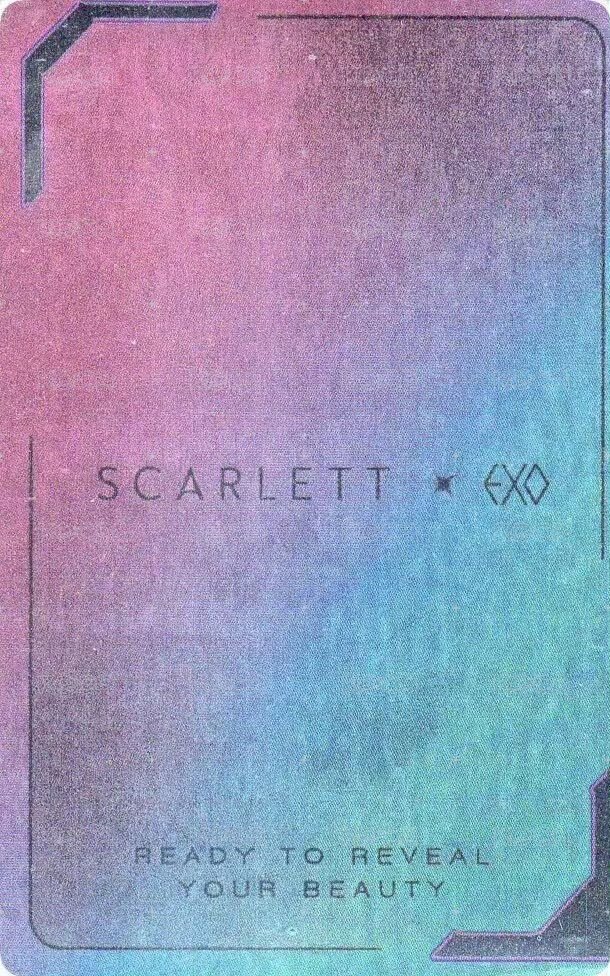 Scarlett 代言卡  背面