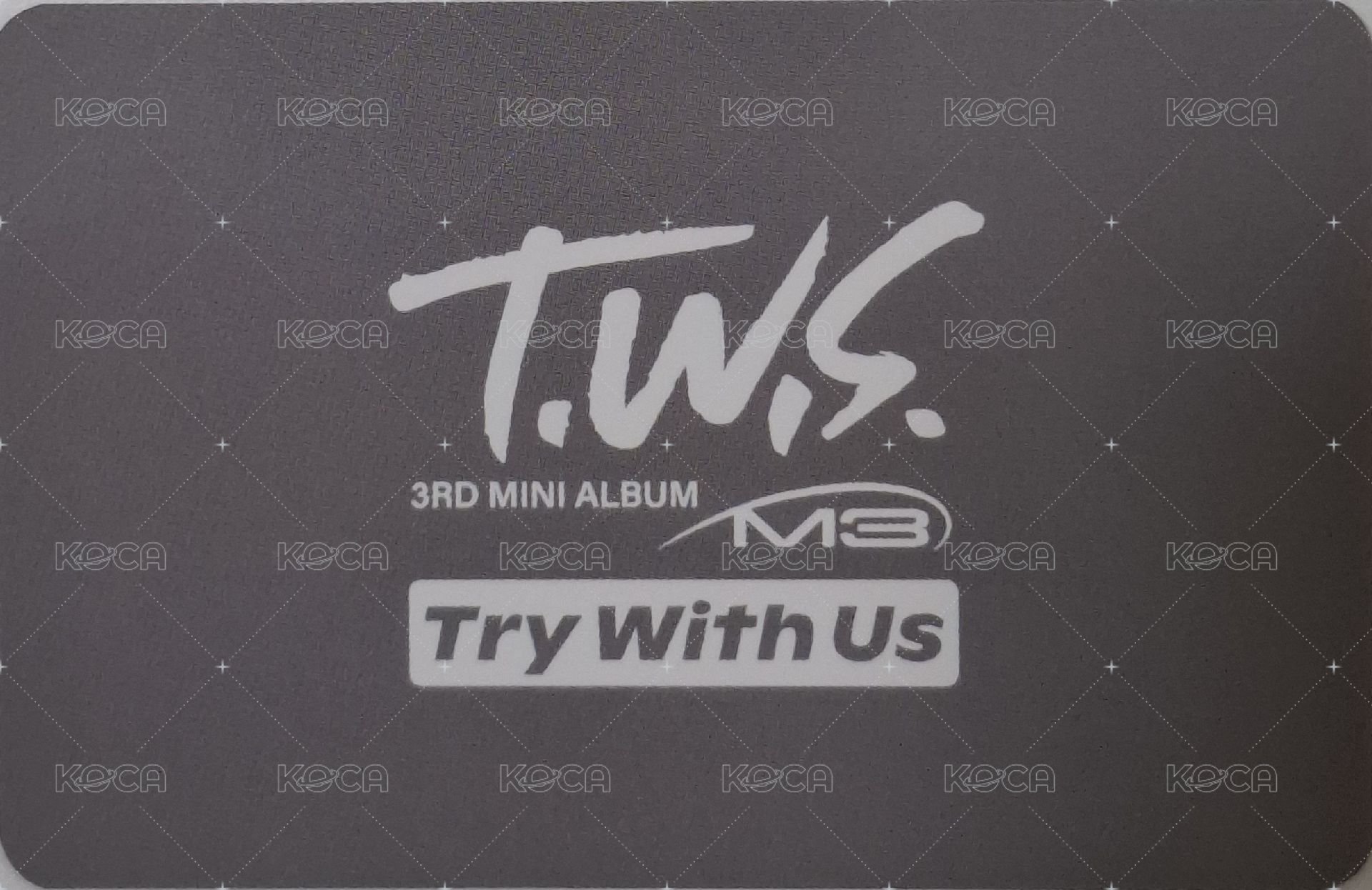 TRY WITH US k4 單封預售 特典卡 團卡 背面