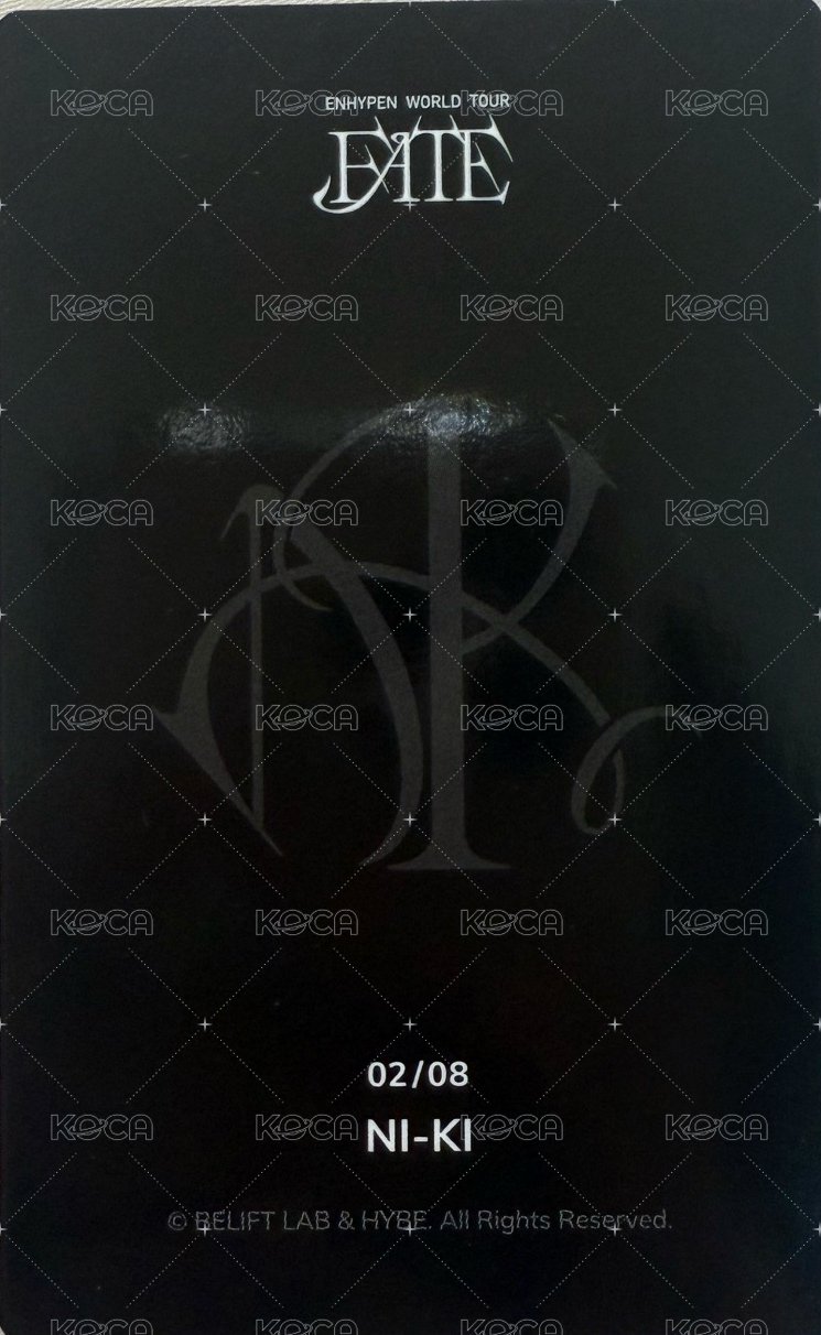 FATE世巡 隨機卡  背面