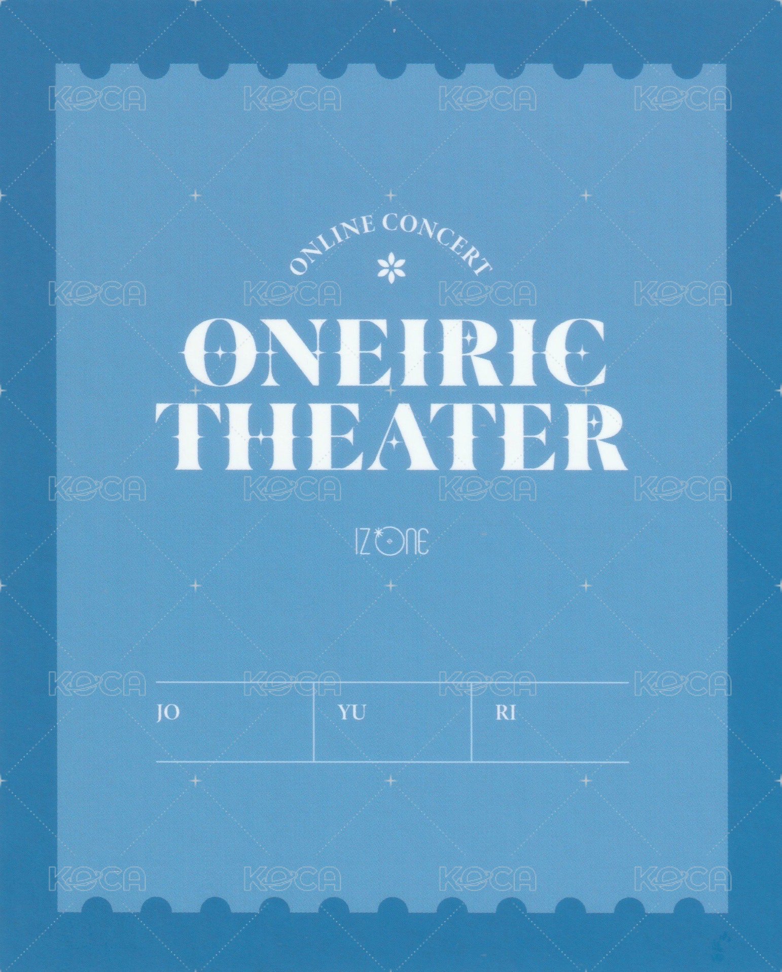 2020 線上演唱會 周邊卡 KIT 拍立得 背面