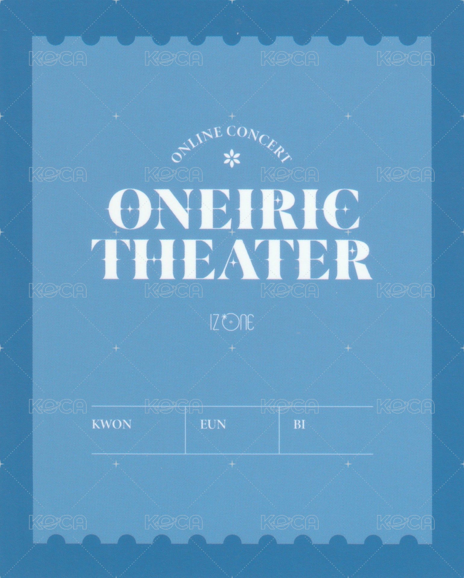 2020 線上演唱會 周邊卡 KIT 拍立得 背面