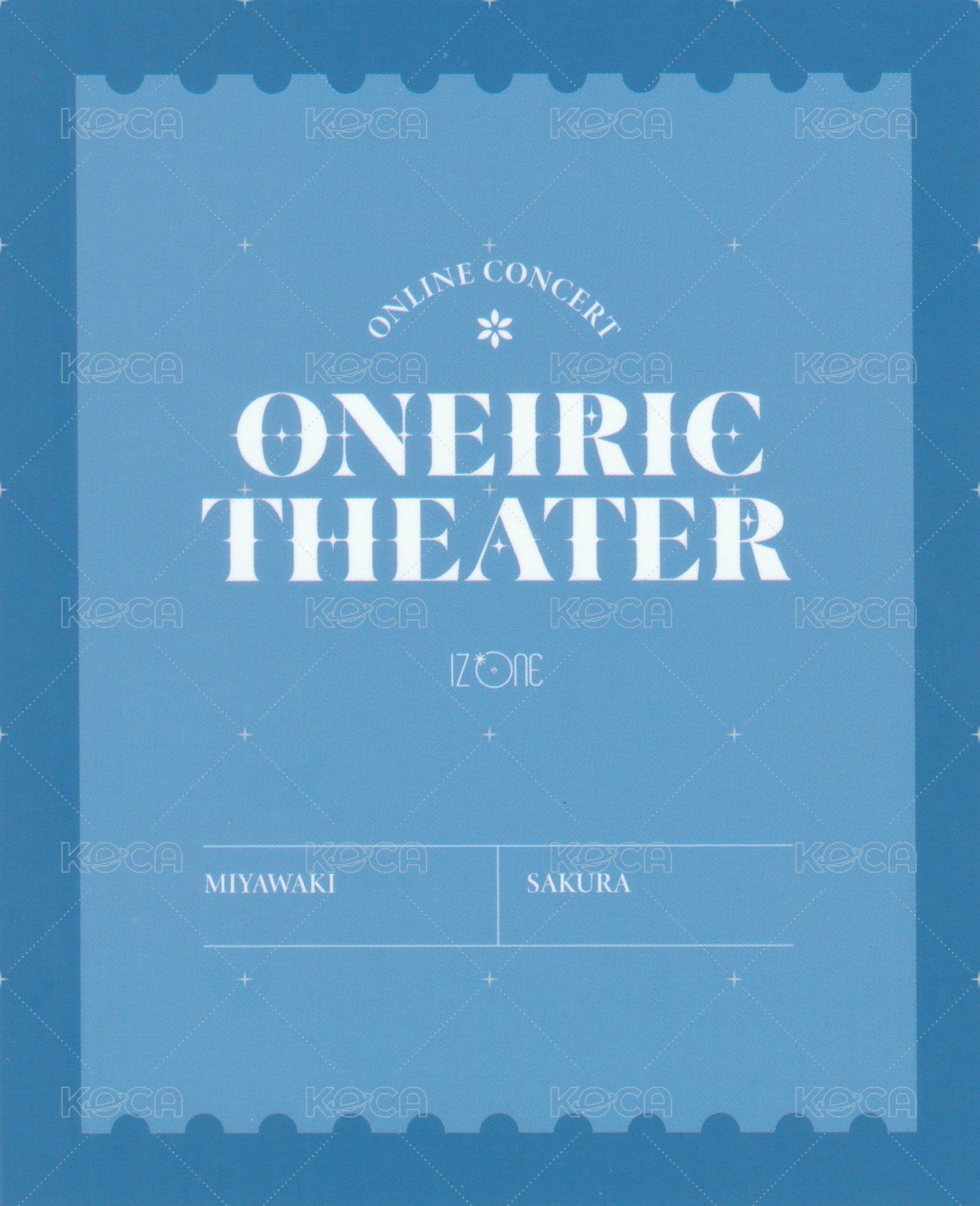 2020 線上演唱會 周邊卡 KIT 拍立得 背面