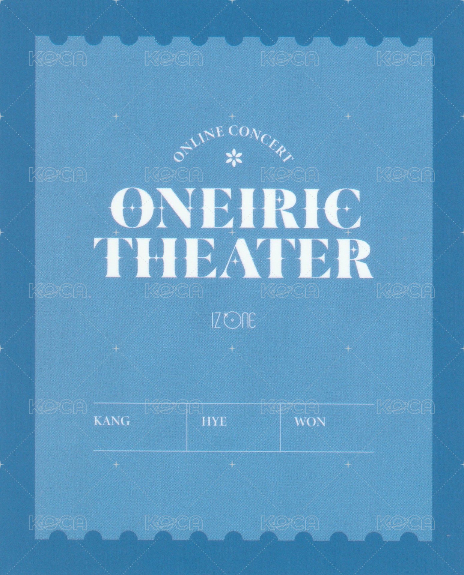 2020 線上演唱會 周邊卡 KIT 拍立得 背面