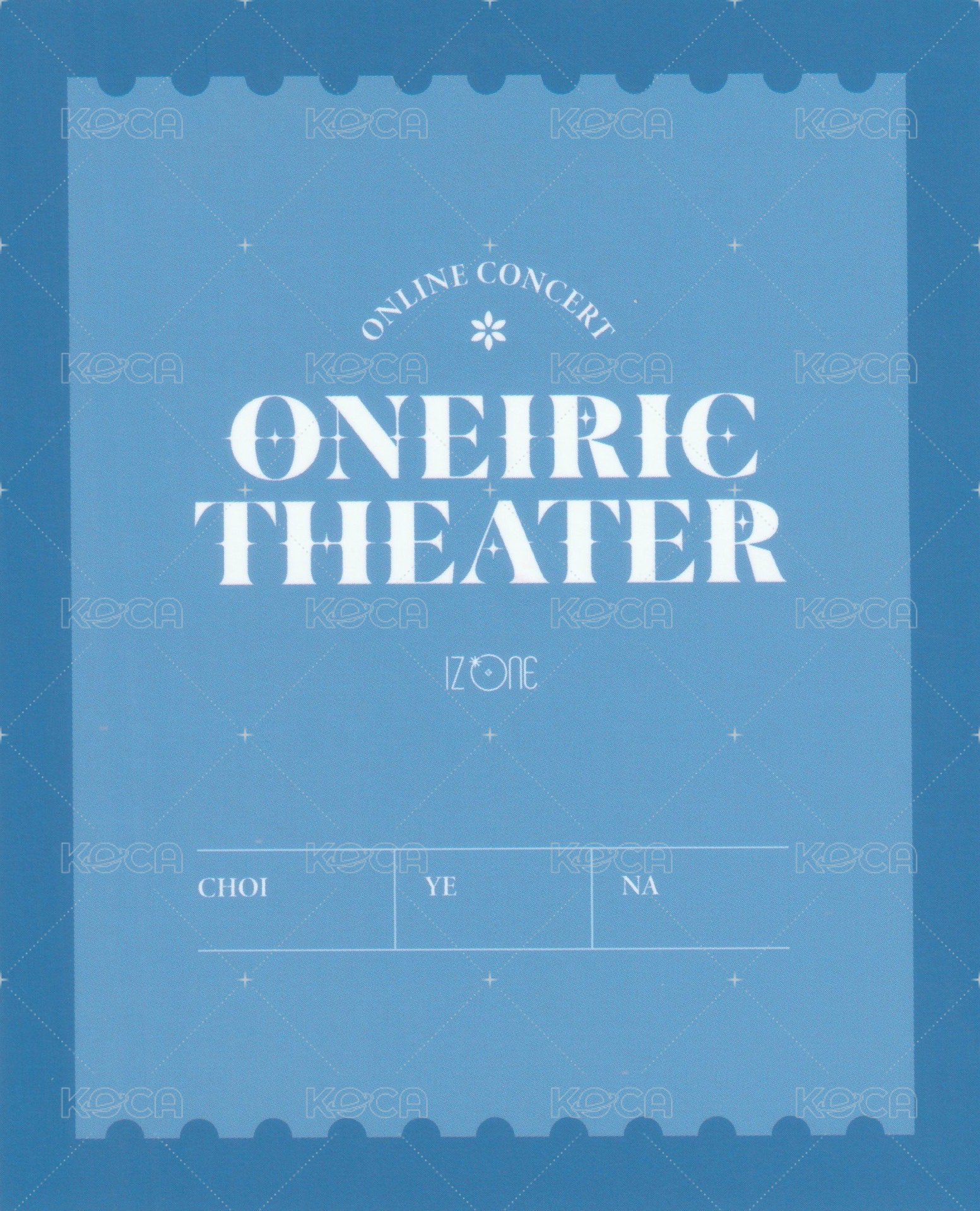 2020 線上演唱會 周邊卡 KIT 拍立得 背面