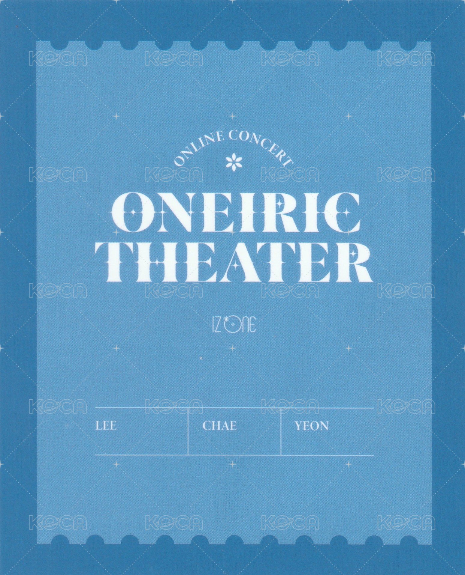 2020 線上演唱會 周邊卡 KIT 拍立得 背面