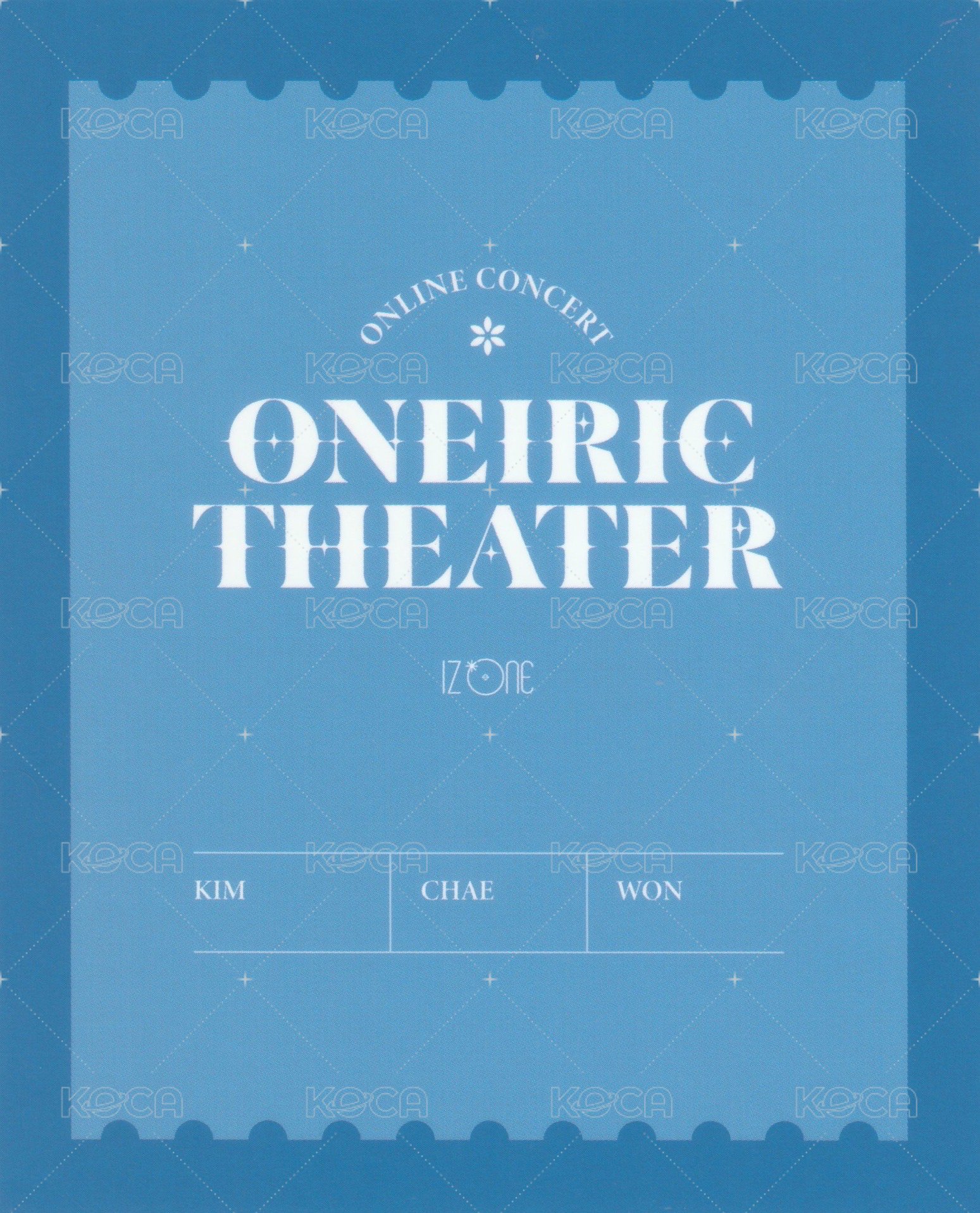 2020 線上演唱會 周邊卡 KIT 拍立得 背面