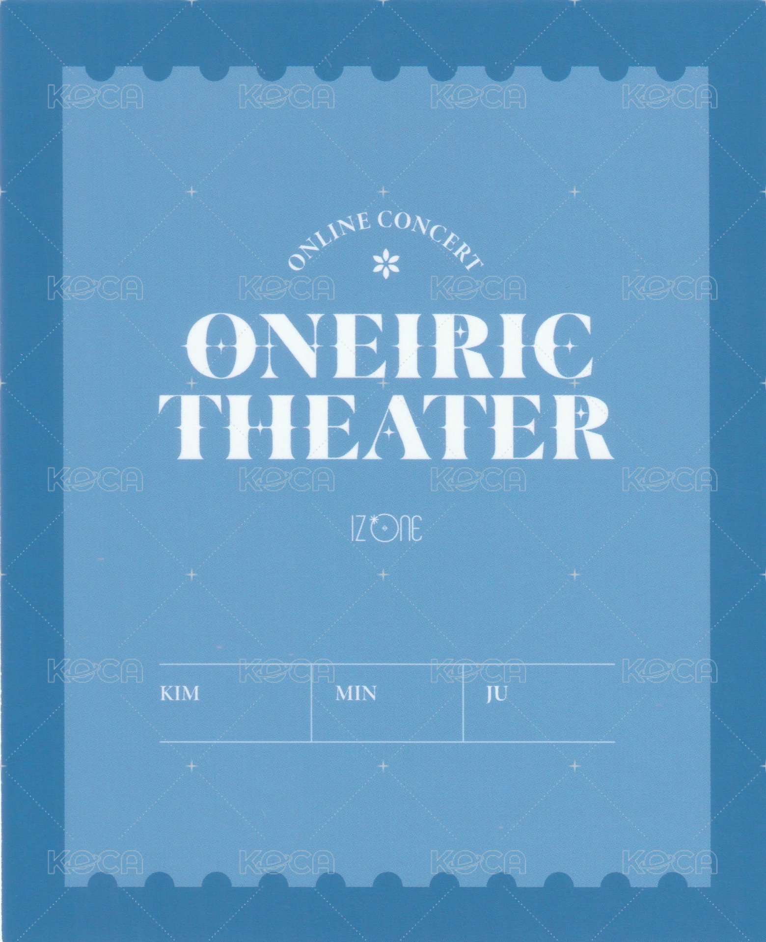 2020 線上演唱會 周邊卡 KIT 拍立得 背面