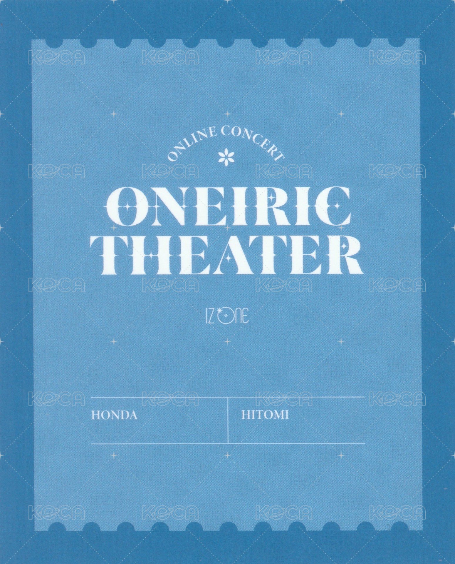 2020 線上演唱會 周邊卡 KIT 拍立得 背面