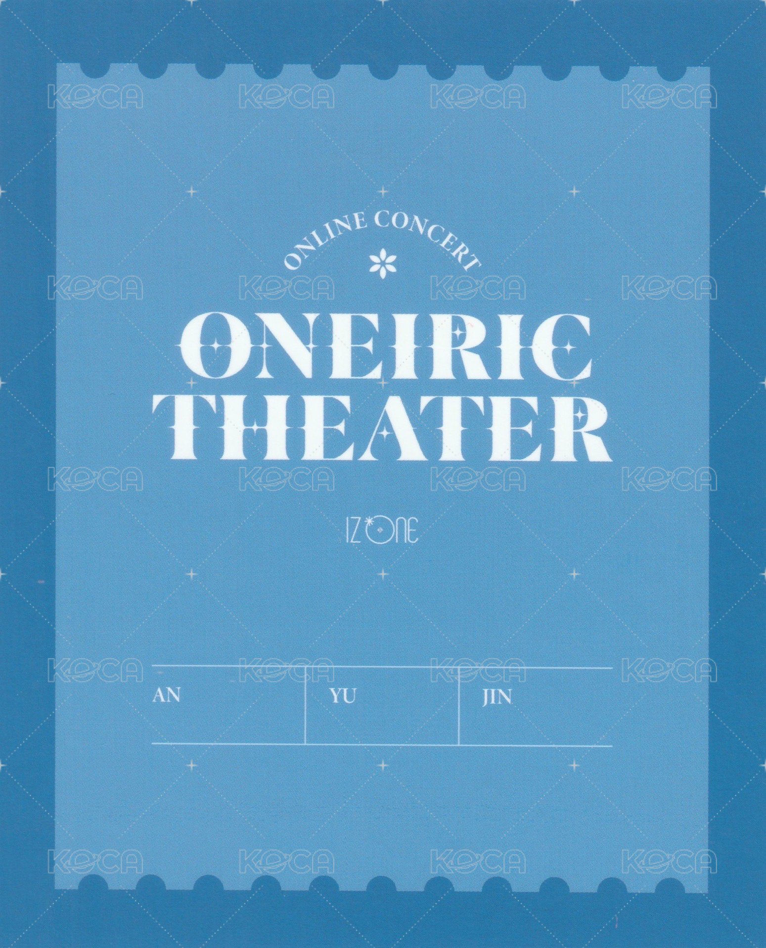 2020 線上演唱會 周邊卡 KIT 拍立得 背面