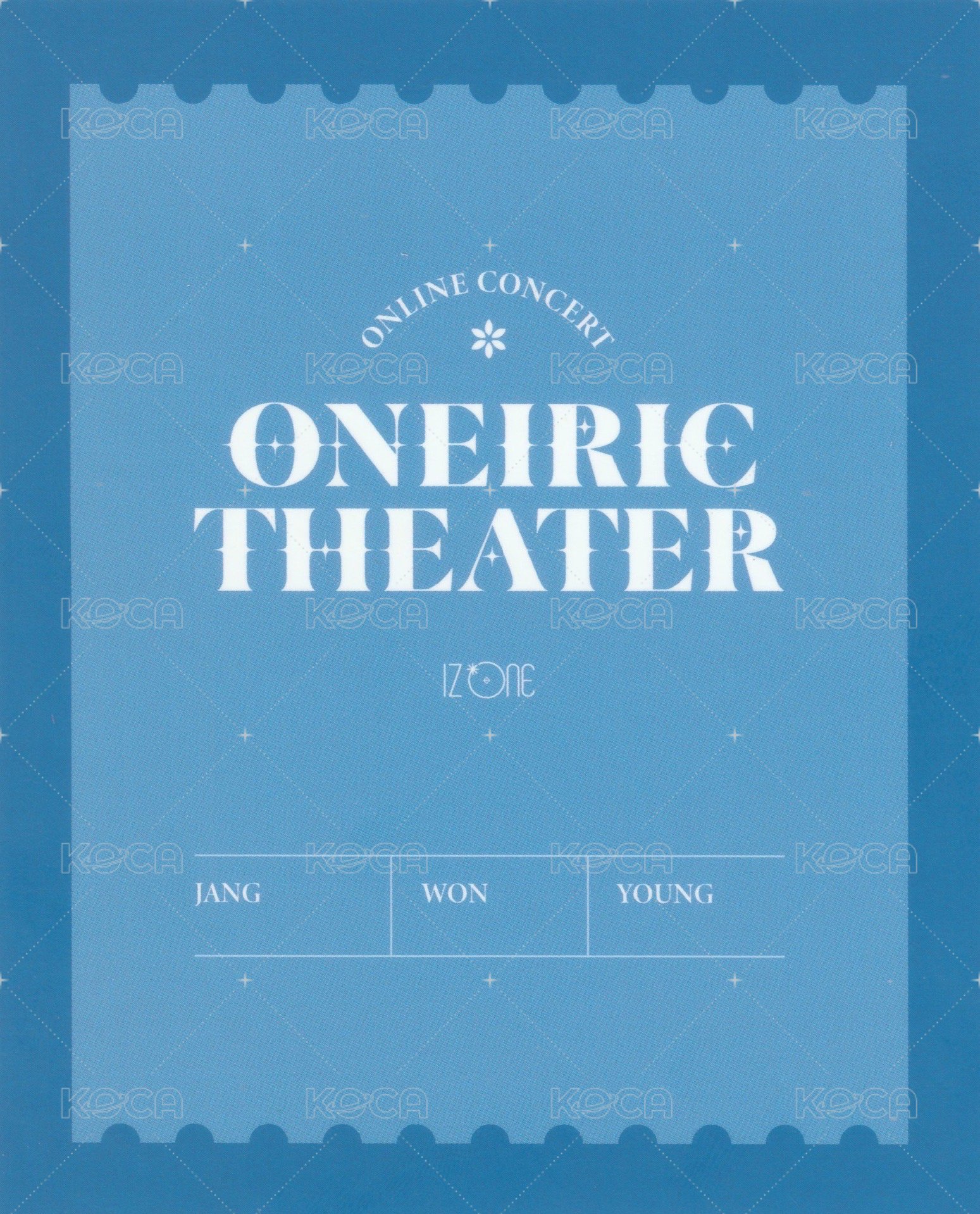 2020 線上演唱會 周邊卡 KIT 拍立得 背面