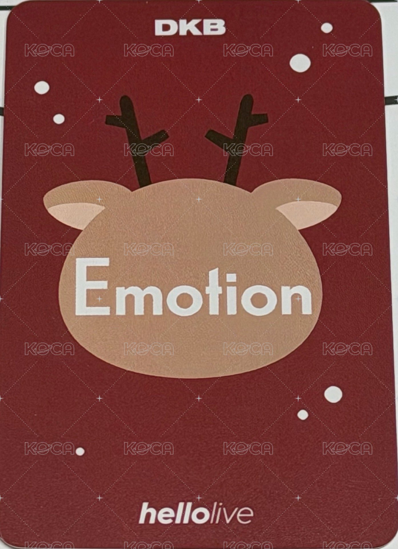 Emotion hl 簽售卡  背面