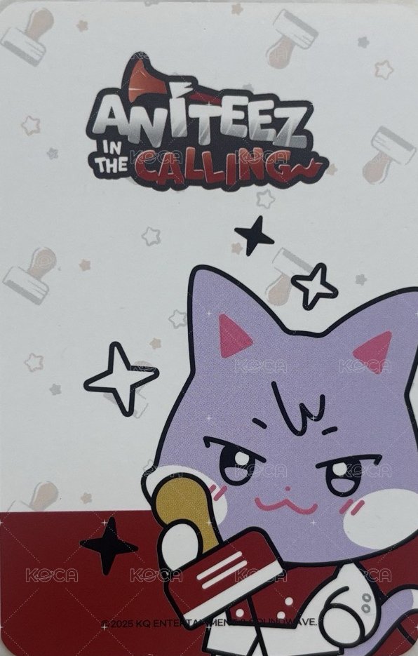 ANITEEZ IN THE CALLING 周邊卡 MINI CLIPBOARD & MEMO PAD SET 背面