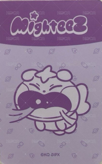 MIGHTEEZ 周邊卡 BIG FACE CUSHION 背面