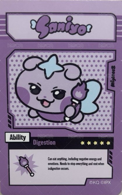 MIGHTEEZ 周邊卡 PHOTO CARD HOLDER PLUSH KEYRING 背面